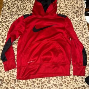 Nike Kids Red and Black Therma-Fit Hoodie